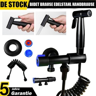 Bidet Brause Edelstahl Handbrause Hand Duschkopf Intim Hygiene Dusche Bad Set WC