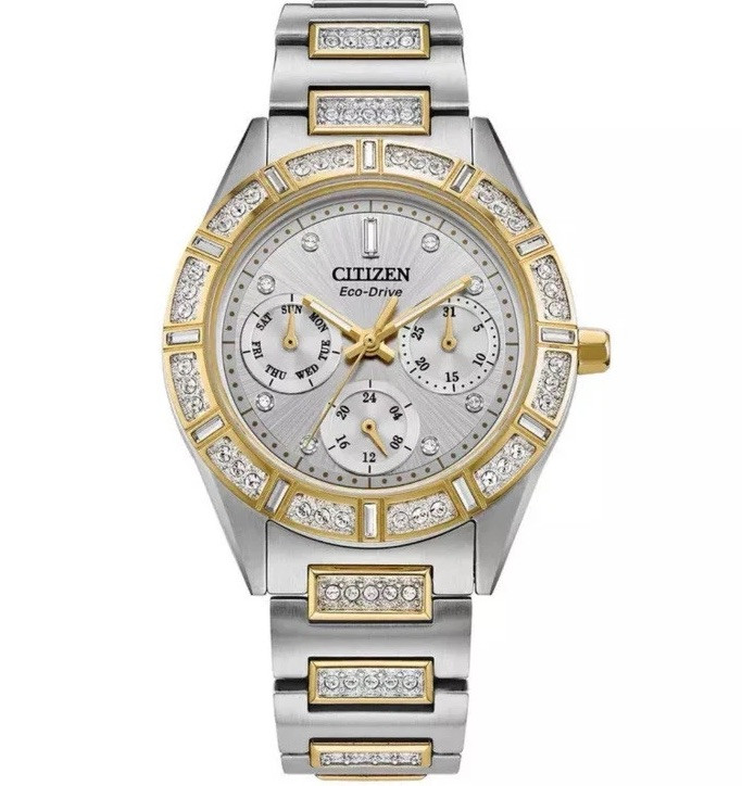 Citizen Eco-Drive Gemmed Stainless Women's Quartz Watch - FD2074
