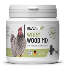 REAVET Wurm-Kraut Pulver 50g für Hühner Geflügel mit echtem Wurmkraut