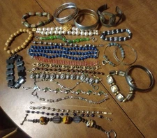 27 BRACELET LOT Toggle Bang Magnet Stretch Clasp Diff Color Type Style Sizen 1#+