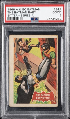 1966 A&BC Batman Red Bat #34A — PSA 2
