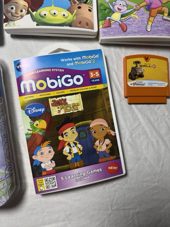 Lot Of 11 Vintage V-Tech Cartridges & Books Marvel Dora MobiGo Toy Story 3  - Image 3 of 4