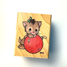 Purr-fect Holiday Stampendous UE002 Cat Kitten Christmas Rubber Stamp 1.5" X 2"