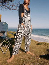 Free People - Movement - Padma Black Combo - Hot Shot Jumpsuit Sz M