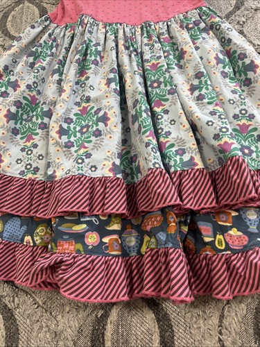 Matilda Jane Make Believe Put On A Show Kleid Größe 12 Lagenlook Rüschen Blumenmuster - Bild 4 von 7