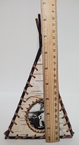 Vintage Native American Indian Tepee Teepee Themed Wood Frame - Picture 10 of 11