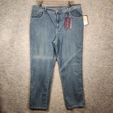 Gloria Vanderbilt Amanda Jeans Womens 16 Blue Denim Stretch Slimming Classic NEW