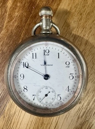 Antique Waltham Pocket Watch Model 1883 Grade Sterling 7J c1910 Runs
