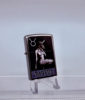Original Street Chrome Zippo Feuerzeug 207 Sternzeichen Stier Frau in Bullenmaske Neu in OVP