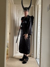 Maleficent Costume: Dress, Wings, Horns And Staff