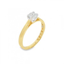 18 kt Gelbgold Diamant Verlobungsring - Grö�...