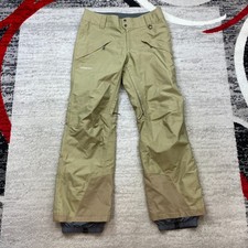 Patagonia Snowshot H2No Recco Snow Pants Medium Brown Ski Insulated Lined Mens