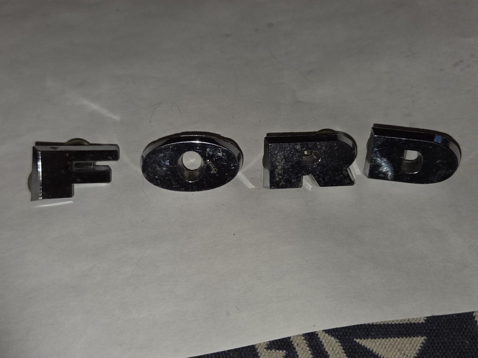 Vintage NOS FORD individual Block Letter Emblem | eBay