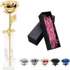 Rose Flower Keepsake Urn for Ashes Sympathy Gift Small Stainless Steel Gold