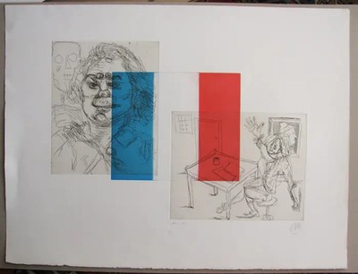 MARKUS LÜPERTZ '' BÜCHNER POETS DANTON'S DEATH '' E. A. 1988 Signed