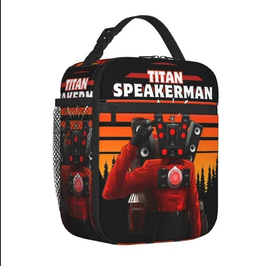 Skibidi Toilet Titanium Speakerman Kid Lunch Bag, Picnic Food Bag, Lunchbox Gift