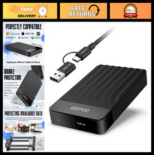 1TB Portable External Hard Drive - USB 3.0 & USB-C Storage for PC, Mac, PS4, Xbo