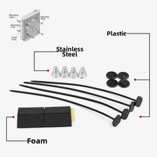 Fan Mounting Kit for Radiator Use Includes Springs Mounting Feet and Foam Pads