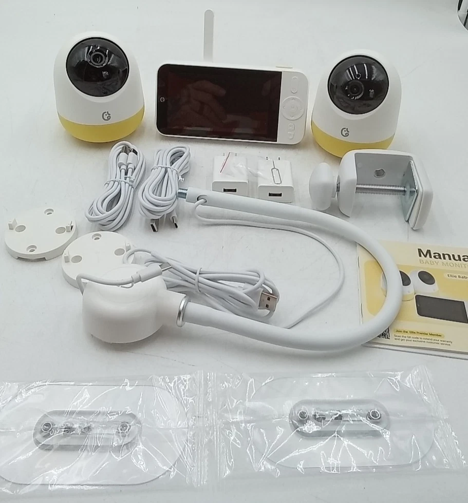 Ellie Pro Baby Monitor with 2 Cameras and Audio 5'' Monitor