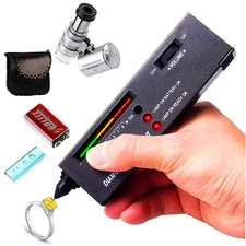 Diamond Tester＋60X LED Magnifying Glasses Jeweler Tool Kit Combo，for Novice a...