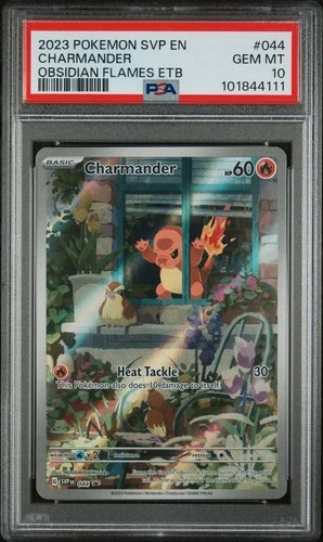 Charmander  PSA 10 Pokemon  2023 Obsidian Flames ETB 044 Black Star Promo 167