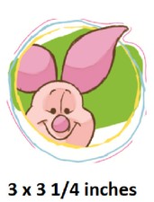 Piglet Winnie the Pooh Decal Wall Art Decor Walt Disney Bear Peel Stick Sticker