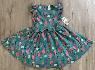 NWT Disney Store Frozen Elsa and Anna Teal Pink Dress Girls Size 13 Ruffles $55