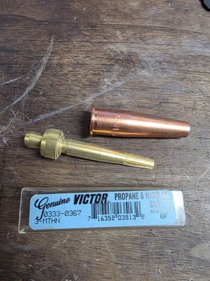 NEW Victor Cutting Tip, 3-MTHN, Propane & NG, 2 pc. tip 0333-0367