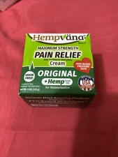 Hempvana Maximum Strength Pain Relief Cream Original 4 Oz EXP-2027 FRESH