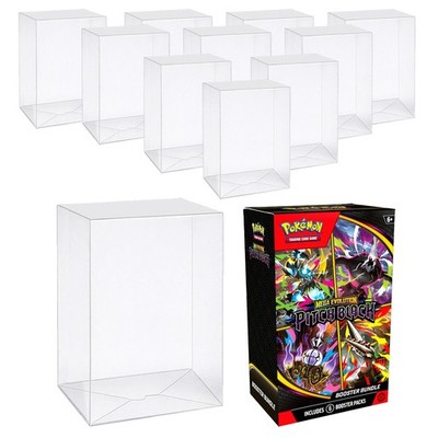 10Pcs Pokemon Protector Case for Pitch Black Booster Bundles PET Display Box