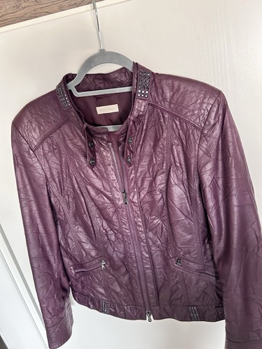bonita-damen-jacke-gr-38-beere-lederoptik-bergangsjacke-damenjacke