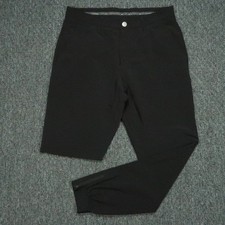 Primo Golf Pants Men 32 Regular Black Performance Jogger Stretch Ankle Zip 32x30