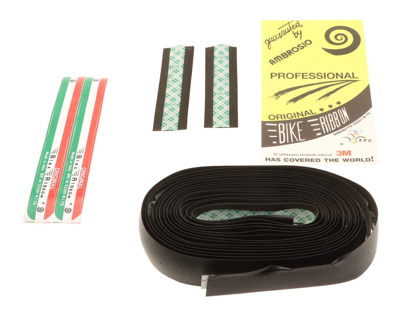 Bike Ribbon Professional Handlebar Tape Foam Black Ambrosio 