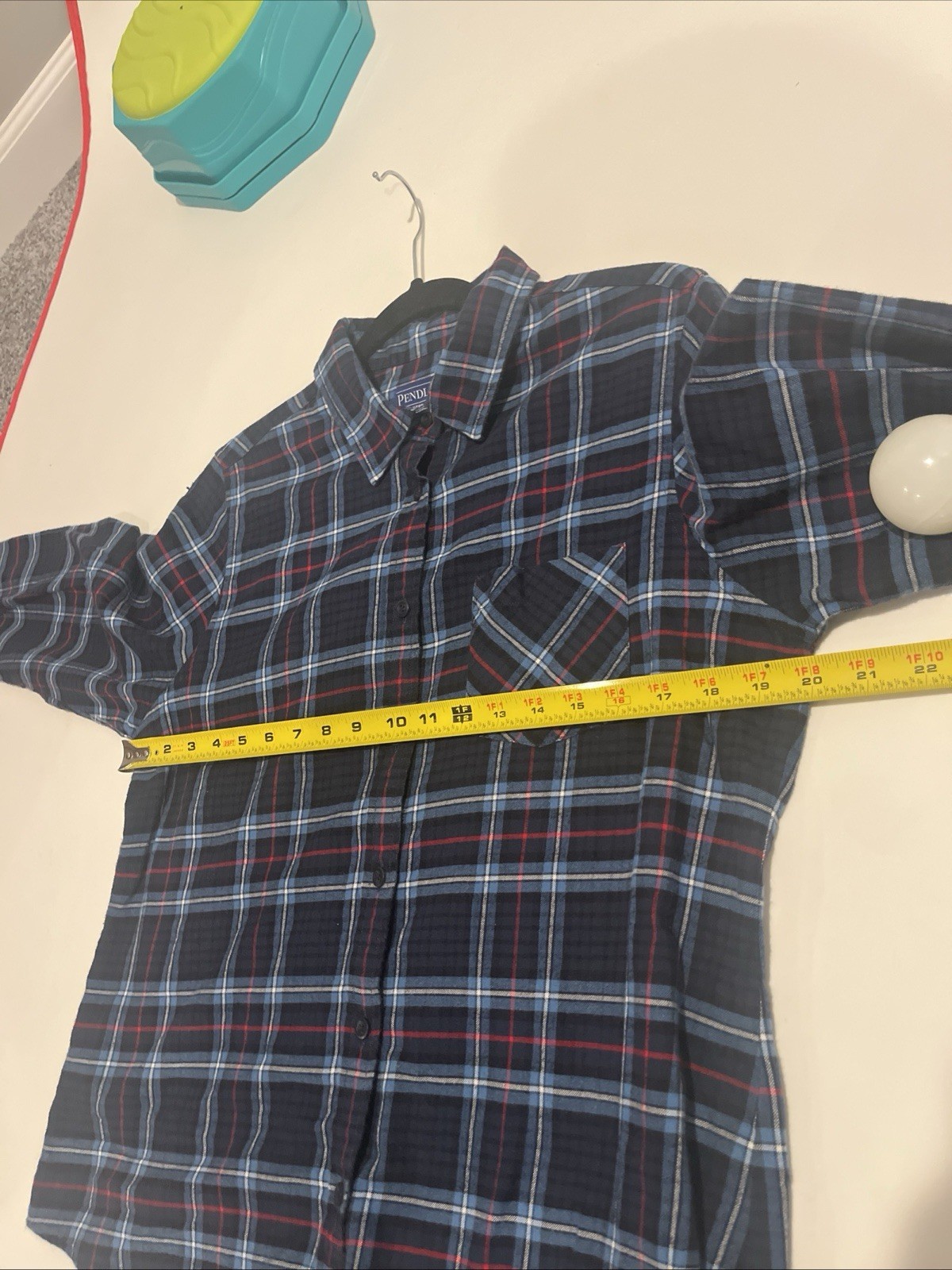 Pendleton Plaid Button Up Cotton Long Sleeve Shir… - image 4