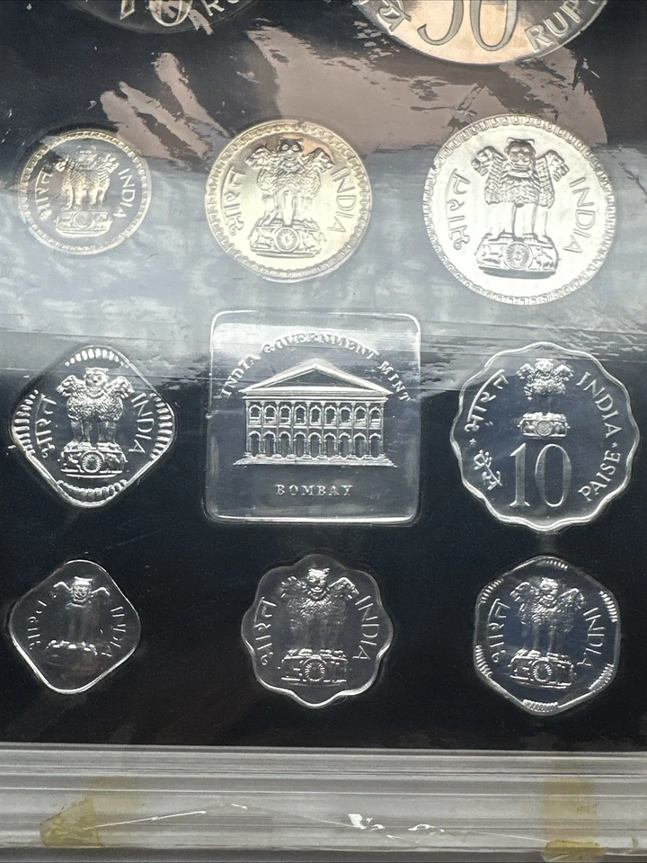 Vintage 1974 India 10x Coin Proof Set With Case . Nice Coins. No Bax & COA - Image 4 of 4