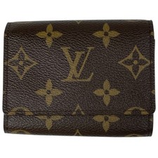 Louis Vuitton Anneveld Cult de Visit Pass holder Card Case Monogram Brown M6...
