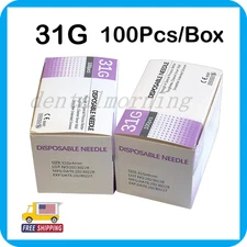 100Pcs Tattoo Needle Micro Needles 31G Disposable Sterile Injection-Needle