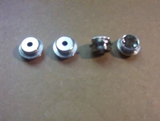 Tobacco Pipe Replacement Parts (4) Standard Metal Smoke-Thru Cap - Nickel - 5/8"