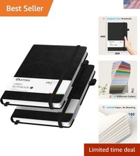 Lined Journal Notebook, 2 Pack, 180 Pages, A5 Journals for Writing, 100 GSM Thic