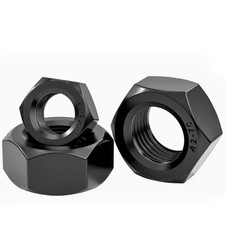 100 PCS M6 Black Hex Nuts 304 Stainless Steel 188 Coating Fastener Hardware