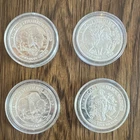 Historic Colorado Mining Lot of 4 1 oz .999 Fine Silver Bullion Rounds