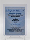 2025 Topps Chrome Jaxson Dart Rookie PREM1ERE Patch Autographs (RAW)