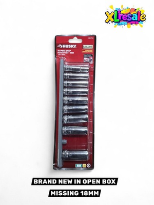 #ad Husky 3 8 in. Drive Deep Metric Socket Set 10 Piece MISSING 18mm $19.95