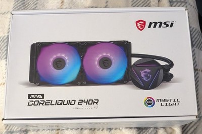 MSI Mag CORELIQUID 240R CPU Liquid Cooling For Intel and AMD Radiator Cooler