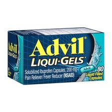 Advil Liqui-Gels 200mg Ibuprofen Pain Reliever  Fever Reducer   80 Ct