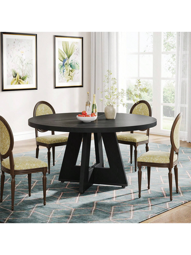 Tribesigns Tribesigns round Dining Table for 4, 47 Inch Farmhouse ...