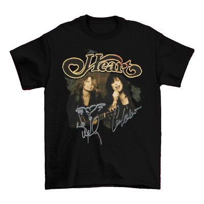Heart Band Graphic Signature T-Shirt, Heart Band Rock Music Tee