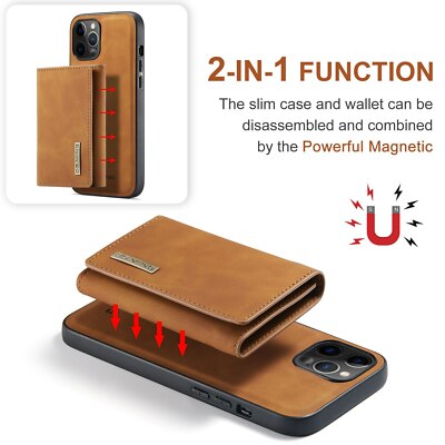 DG.MING Intelligent Divide Split body Magnetic Case PU Leather Wallet Cover