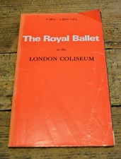 Vintage Royal Ballet at the London Coliseum Performances Brochure May June 1973