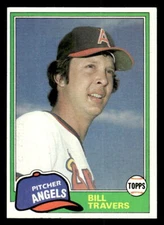 1981 Topps Traded #845 Bill Travers Card California Angels